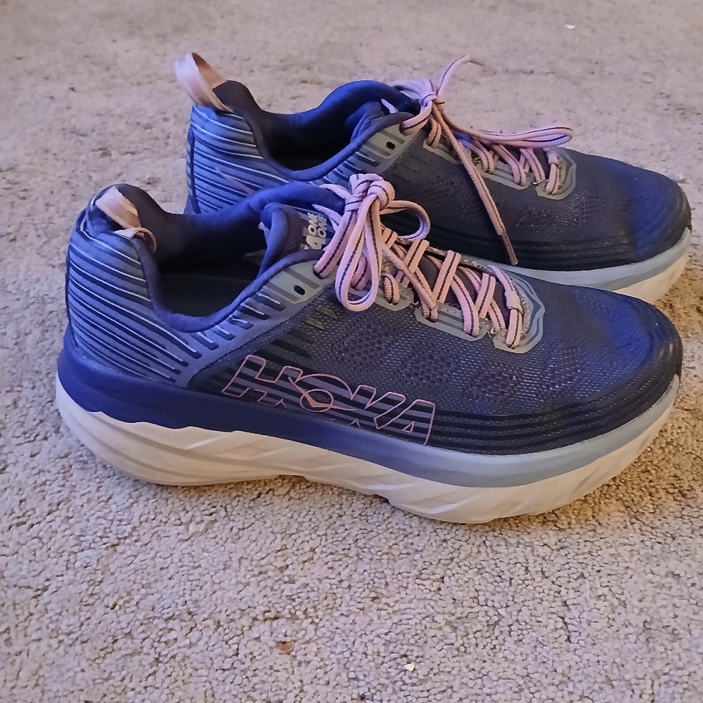 Hoka Running Shoes in Blue and Purple